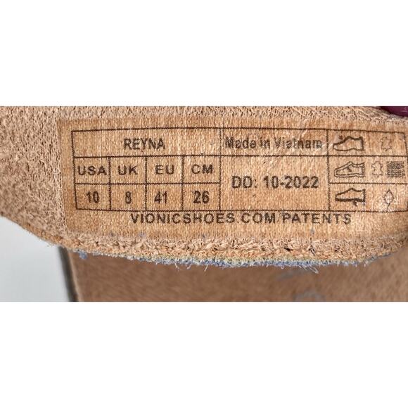 Vionic Women's Reyna Wedge Sandals Size 10 Light Blue Leather Comfort Shoes‎ - Picture 8 of 9